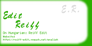 edit reiff business card